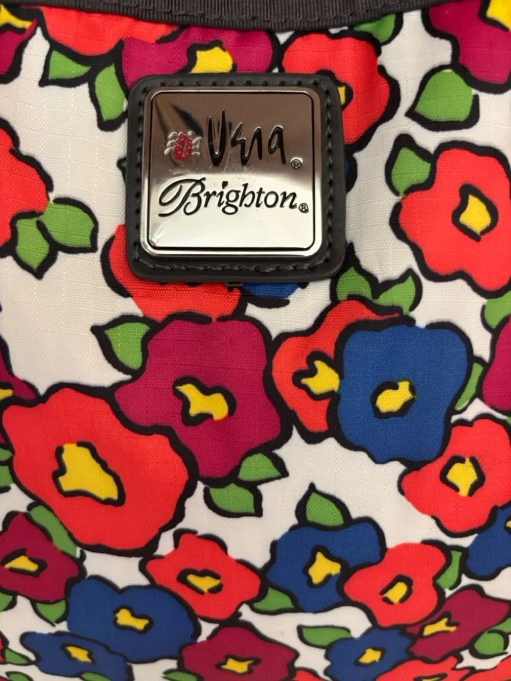 Brighton Multicolor Floral Tote with Blue, Red & Pink Blooms - Picture 3 of 3